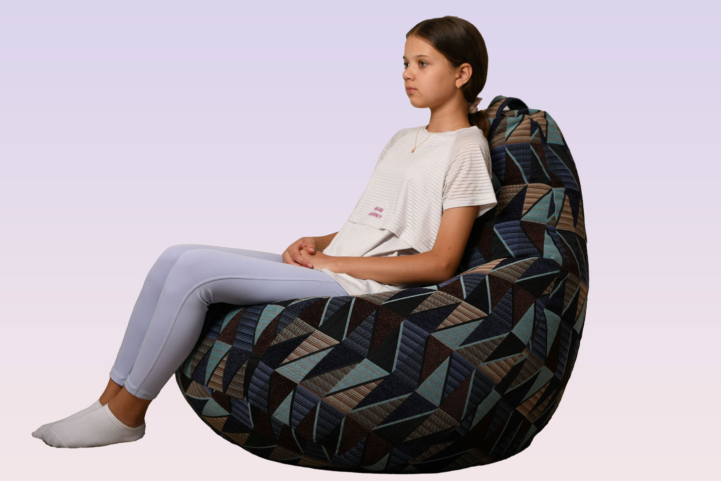 Filled Bean Bag Chair - Blue