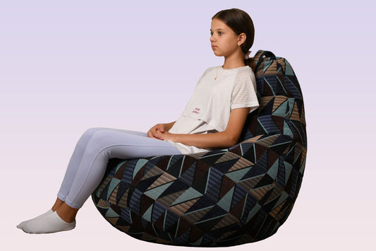 Filled Bean Bag Chair - Blue
