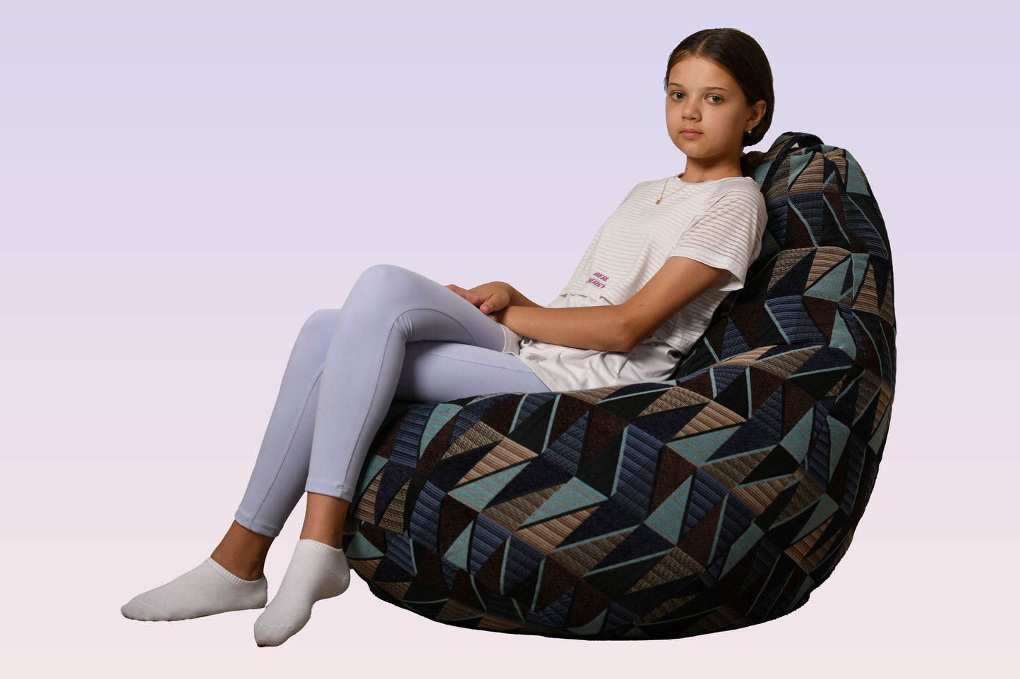 Filled Bean Bag Chair - Blue