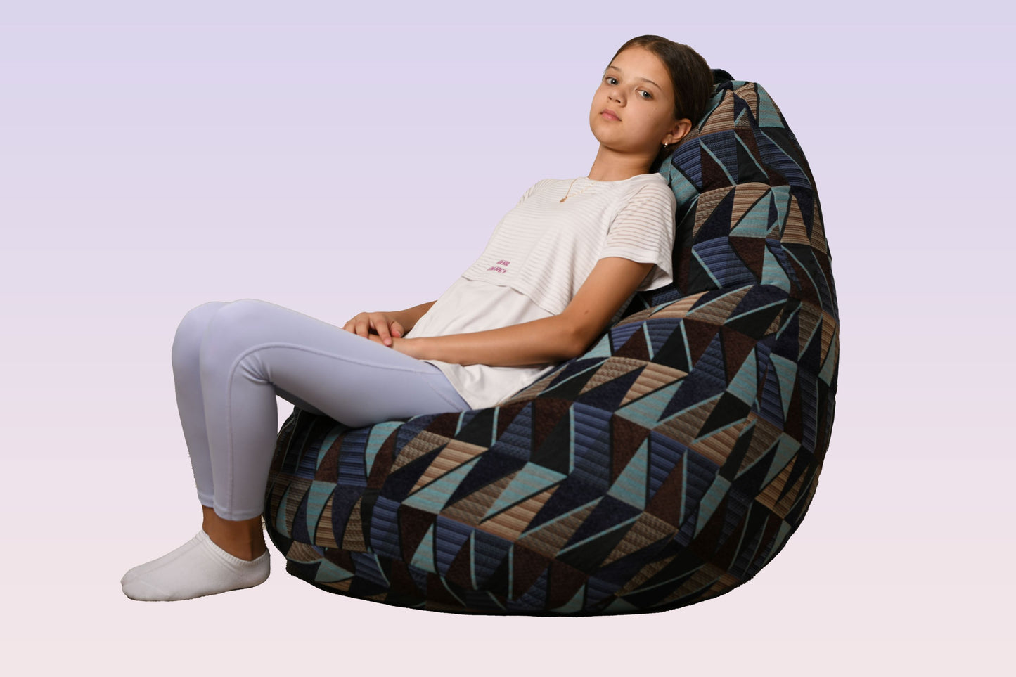 Filled Bean Bag Chair - Blue