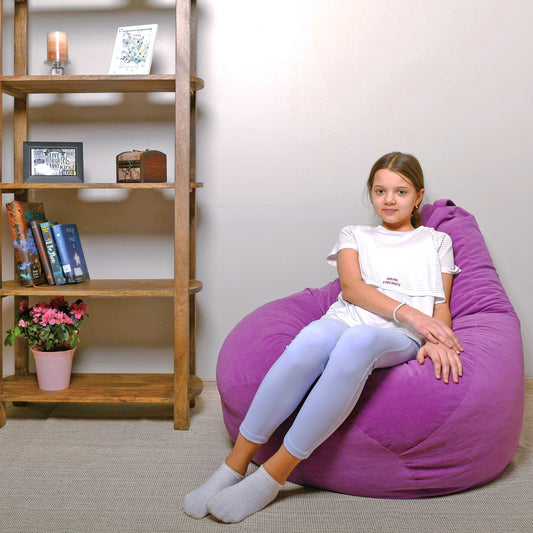 Filled Bean Bag Chair - Purple