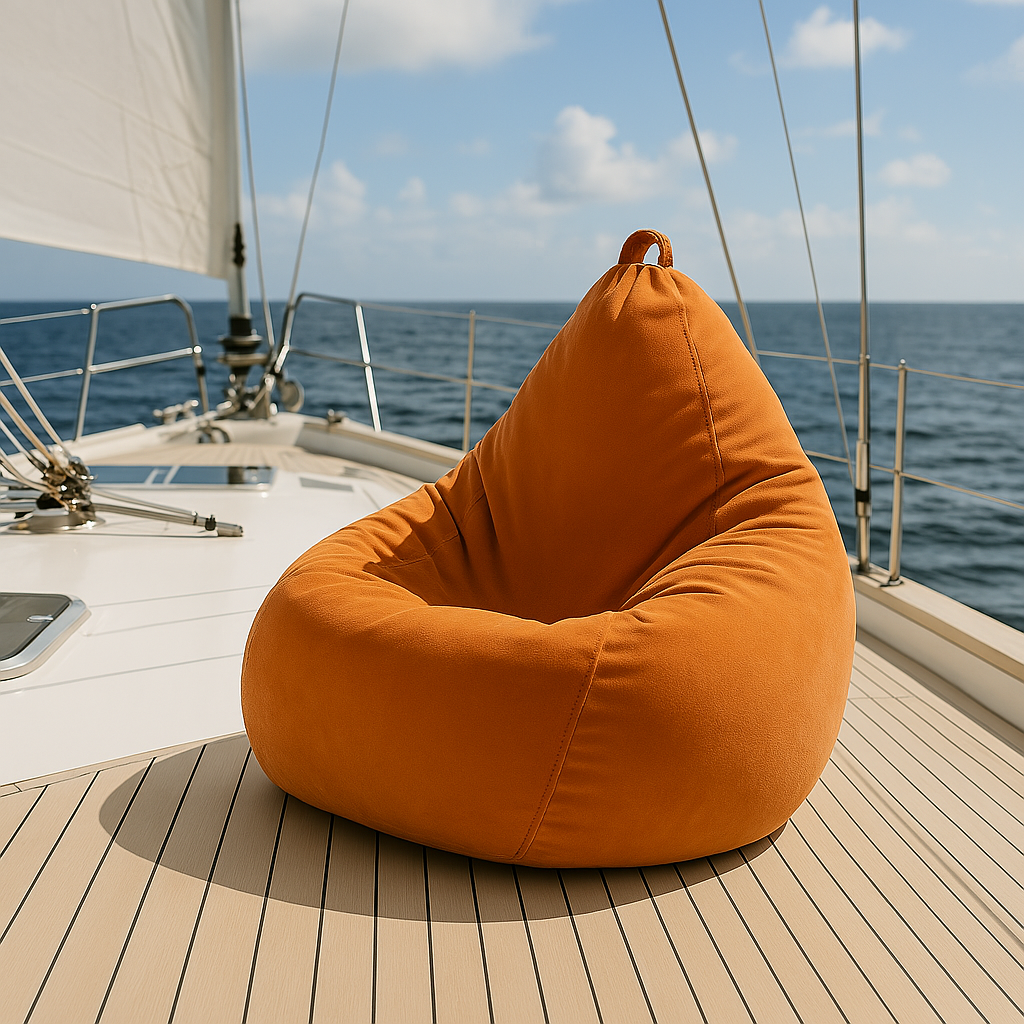Filled Bean Bag Chair - Orange