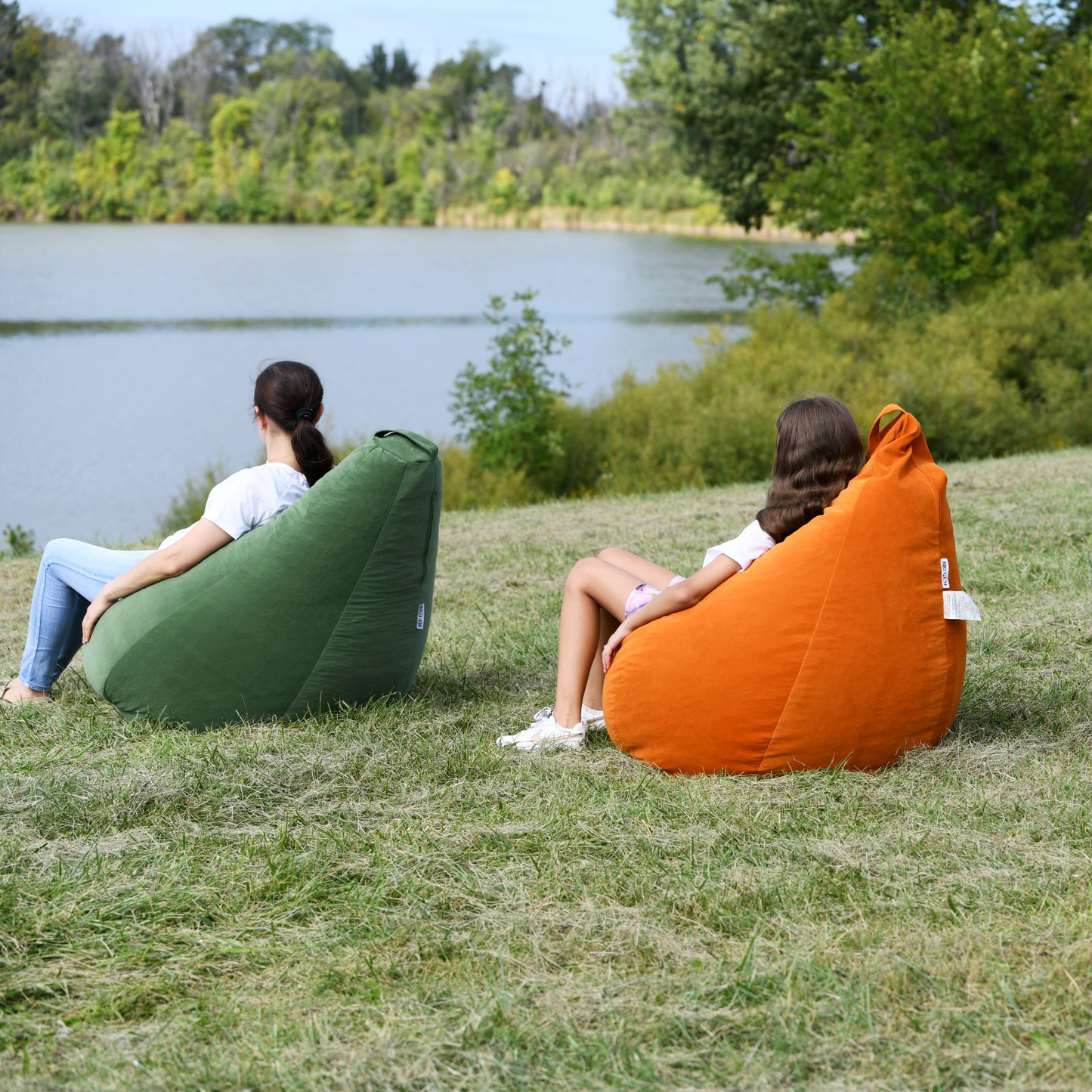 Filled Bean Bag Chair - Green