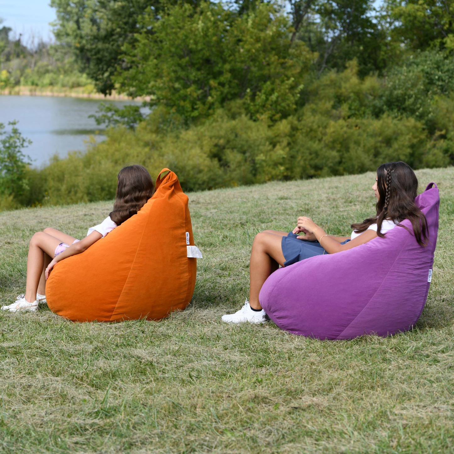 Filled Bean Bag Chair - Purple