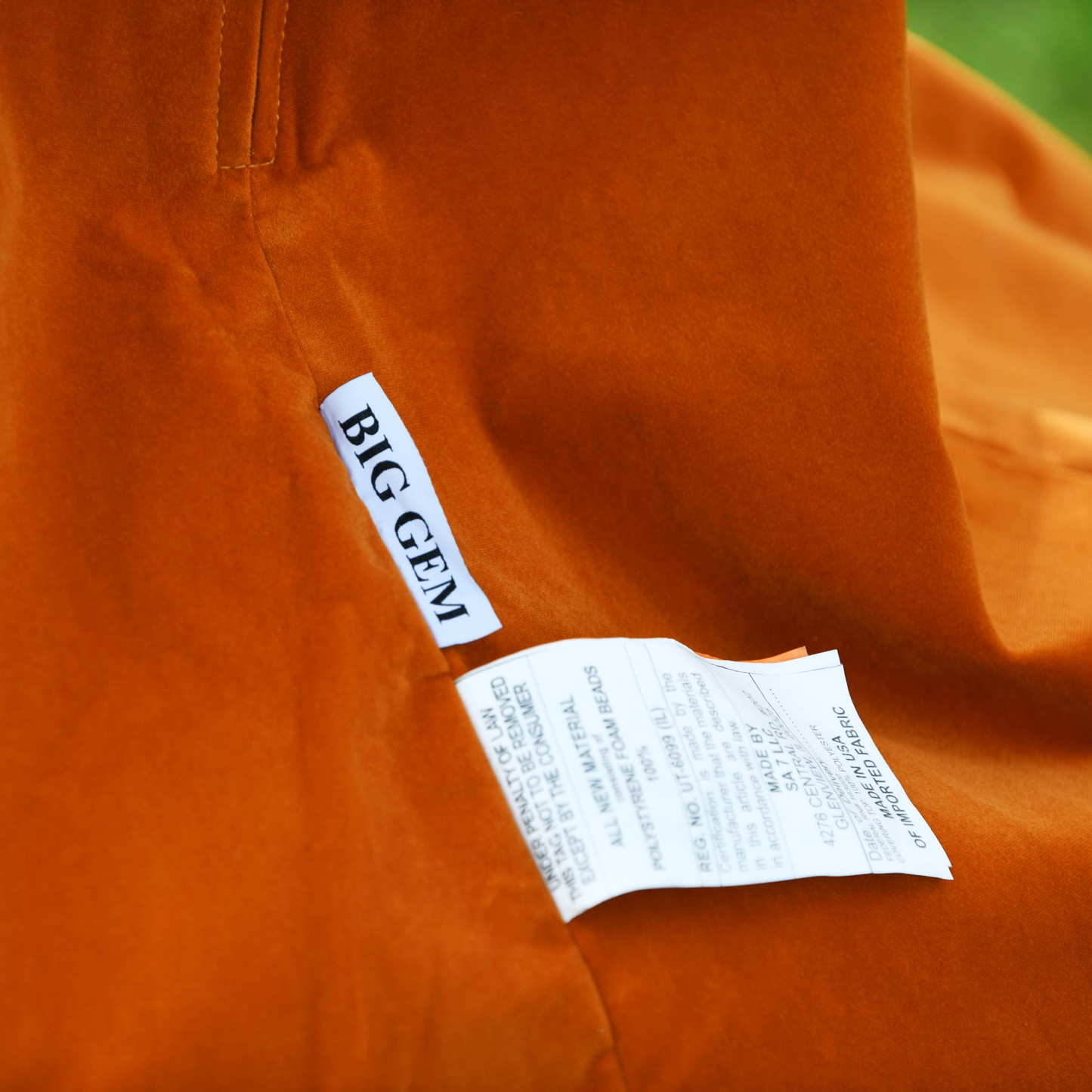 Filled Bean Bag Chair - Orange