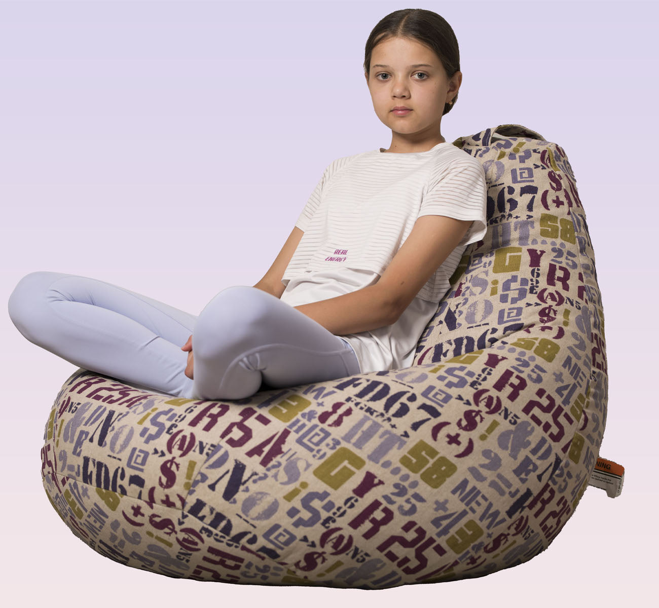 Filled Bean Bag Chair - Beige