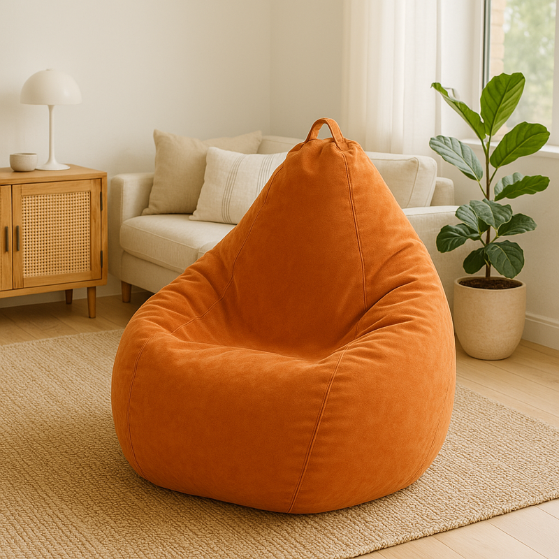 Filled Bean Bag Chair - Orange